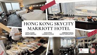 Hong Kong SkyCity Marriott Hotel Hotel Room Executive Lounge Food Offerings Buffet Breakfast