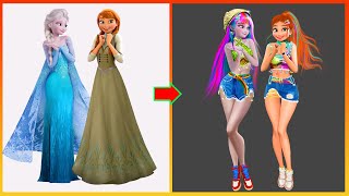 FROZEN: Compilation Elsa Anna Transformation 💄💄 Before And After? GLOW UP