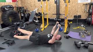 Kettlebell Flutter Kicks ￼