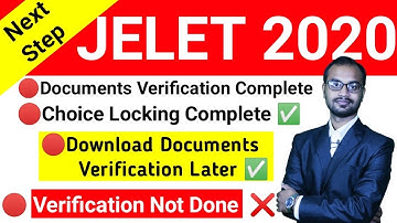 WBJEE JELET 2020 New update💥Documents Verification & Choice Locking Complete✅What Next?Full Details