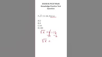 Solving Equations: ASVAB/PiCAT Math Knowledge Practice Test Question #acetheasvab with #grammarhero
