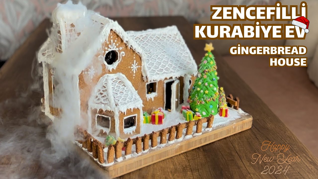 Tüm Detaylarıyla Zencefilli Kurabiye Ev (Gingerbread House )🎄￼
