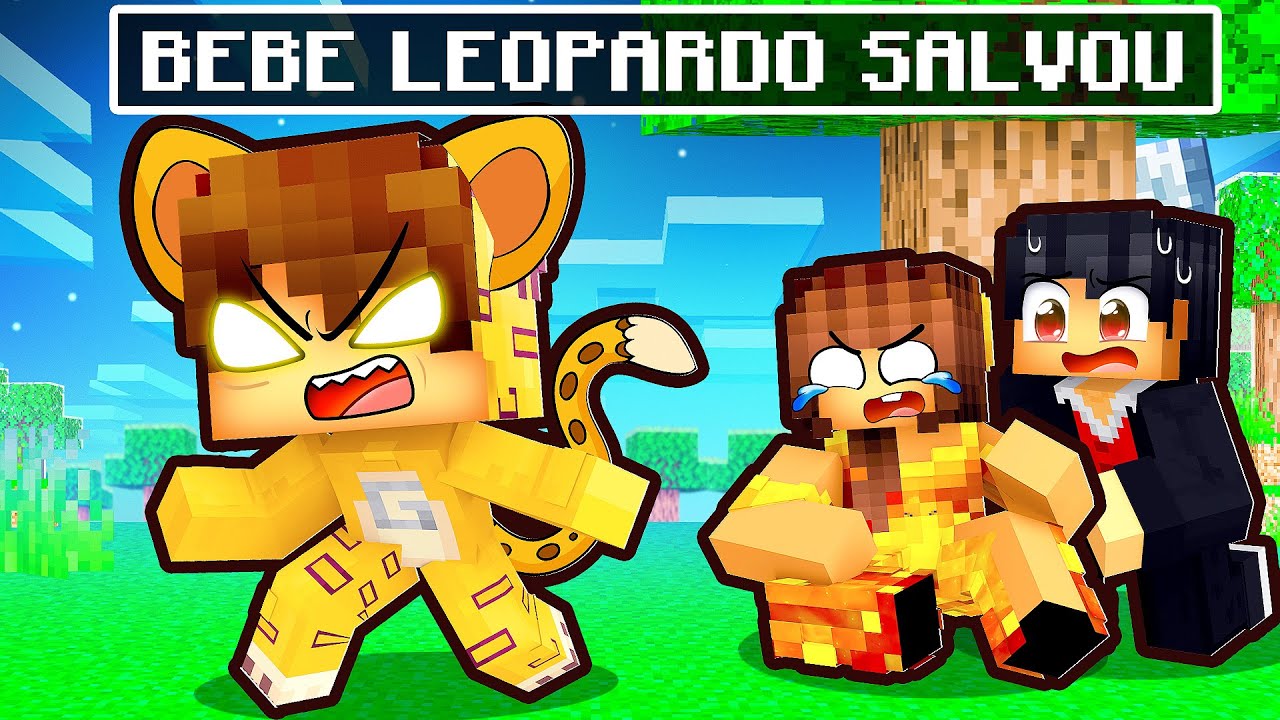 BEBÊ LEOPARDO salvou A FAMILIA MILIONARIA no MINECRAFT