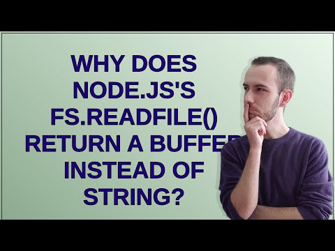 Why does Node.js's fs.readFile() return a buffer instead of string?