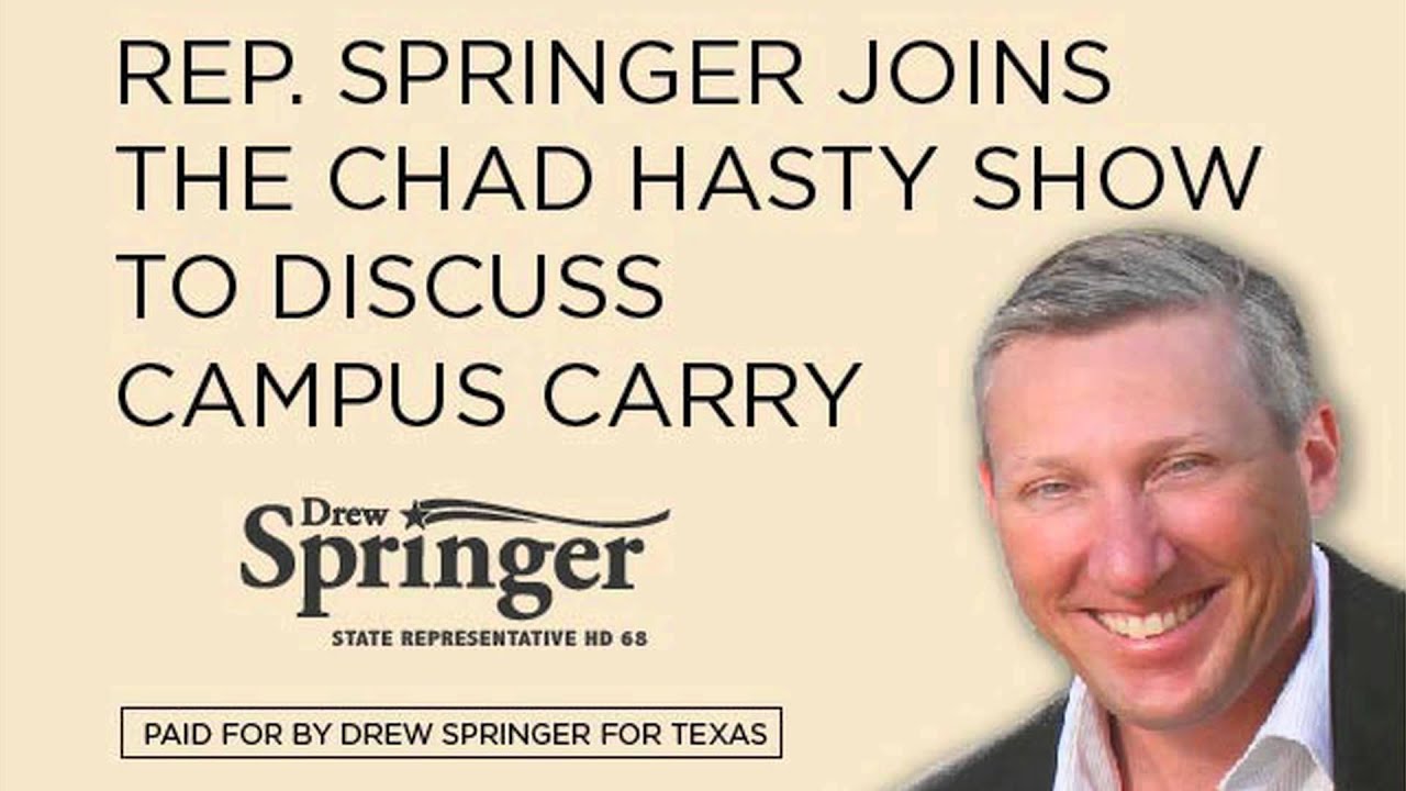 Rep. Springer Talks Campus Carry w/ Chad Hasty