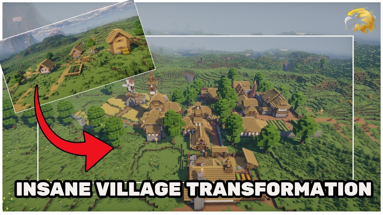 From Basic to Epic – Full Village Transformation | Minecraft Time-Lapse ...