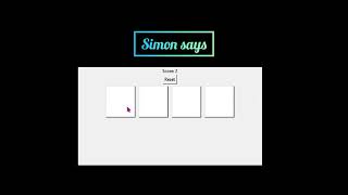 Pygame: Simon Says