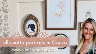 How to Make a Silhouette Portrait in Canva | Easy DIY Silhouette Art Tutorial