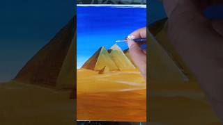 Pyramids of Egypt 🎨 Acrylic Painting Timelapse 🙌 #acrylic #acrylicpainting