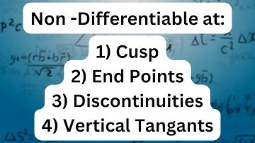 When is a Function NOT Differentiable? | 4 Key Cases Explained with Examples