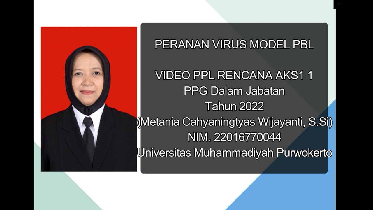VIDEO PPI RA 1 MODA LURING PERANAN VIRUS MODEL PBL PPG BIOLOGI DALJAB KATEGORI 2