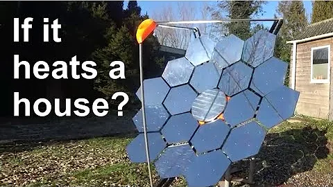 How this mirror and the sun can heat a house 100%, without a gas boiler or heat pump