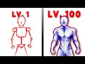 How to draw anime characters body in just 8 mins