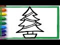 GLITTER CHRISTMAS TREE & DECORATIONS Drawing and Coloring for Kids Toddlers | Whoopee Playhouse