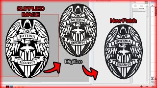 Soteria Security Embroidered Patch Digitize + Sew Wilcom Hatch Learn (no talking)