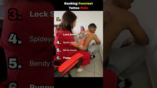 Ranking Funniest Tattoo Fails #funny #fail #tattoo #shorts