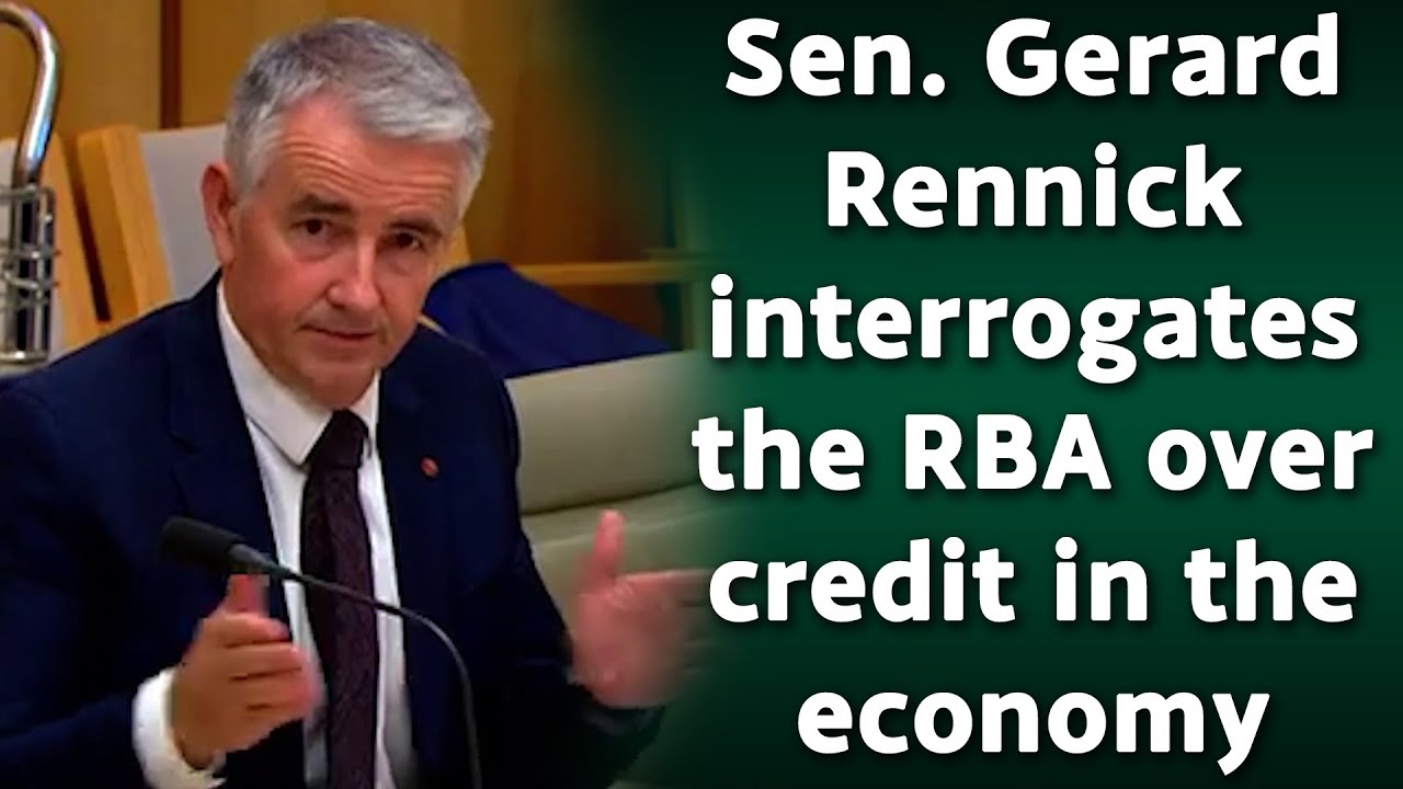 BREAKING SHORT - Sen Gerard Rennick interrogates the RBA over credit in ...