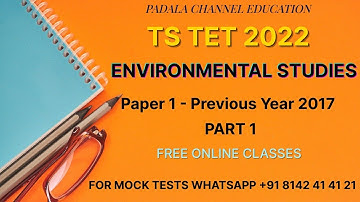TS TET 2022 Environmental Studies MCQs | TS TET Previous Paper 1 & 2  Question Paper analysis Part 1