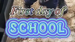 Jaycee's 1st day of school, and he said WHAAAATTT????