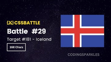 CSS Battle Solution  -  Iceland (Target 181 - Battle #29)