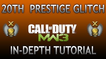 *NEW* MW3 INSTANT 20th Prestige Glitch Explained + Tutorial