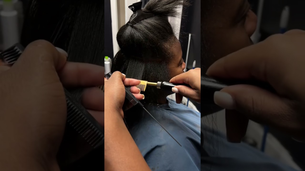 Hot comb & flat iron will do the trick 