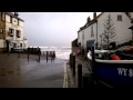 High Winter Seas at Robin Hood's Bay, North Yorkshire, UK