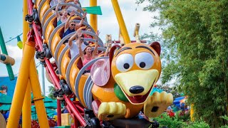 FRONT ROW POV Slinky Dog Dash Rollercoaster Hollywood Studios Walt Disney World Toy Story