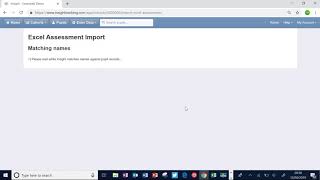 Uploading assessment data into Insight