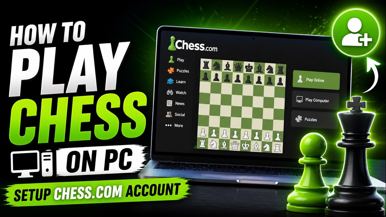 How to Play Chess on PC – Setup Chess.com Account - YouTube