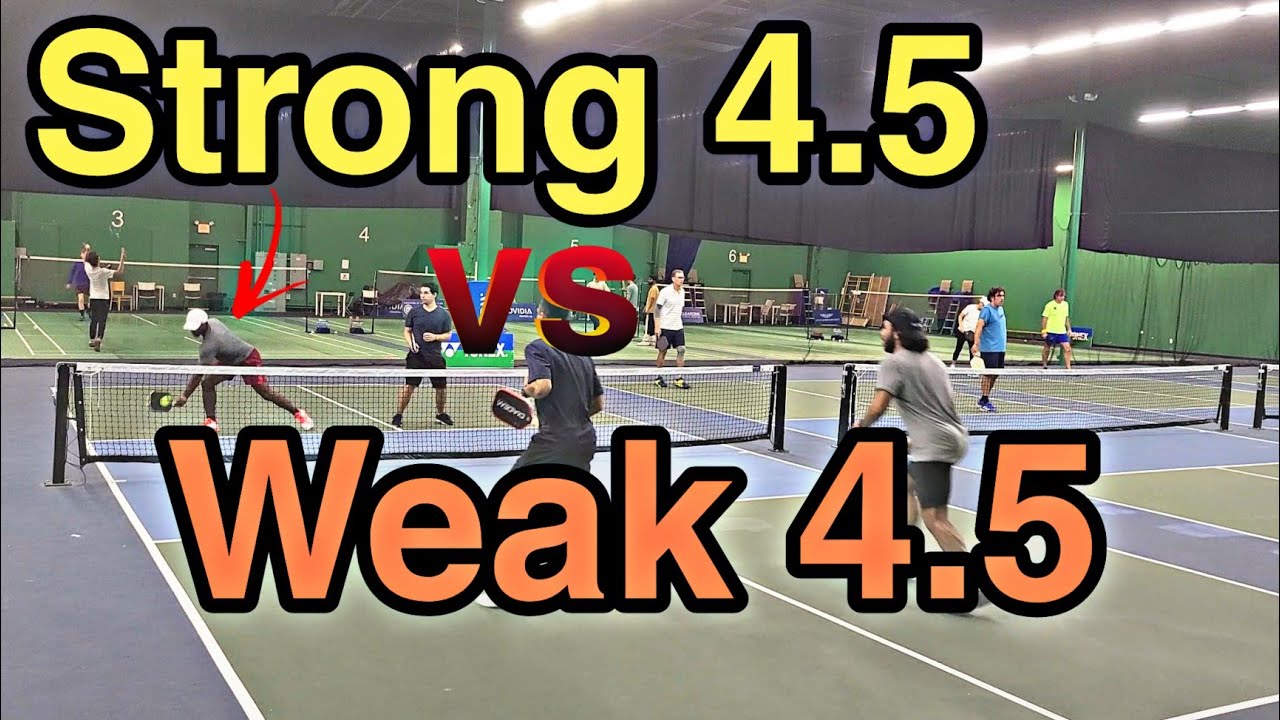 Strong 4.5 vs Weak 4.5 Pickleball Men's Doubles Rec Game YouTube