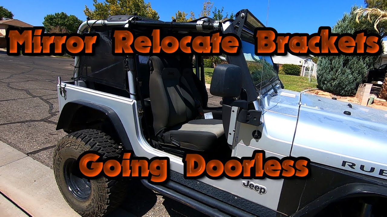 Mirror Relocation Brackets Jeep Wrangler TJ - YouTube