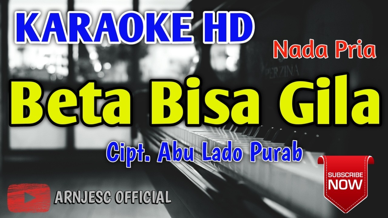 Beta Bisa Gila - Ferdy (Cipt. Abu Lado Purab)  | Karaoke Lagu Ambon Terbaru | Nada Pria