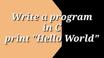 Hello World in c programming (Hindi) video | Programming Zone |