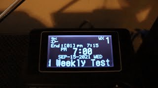 7 PM Required Weekly Test on WXK85 (with new Sangean CL-100) | 9/15/21 | EAS 486