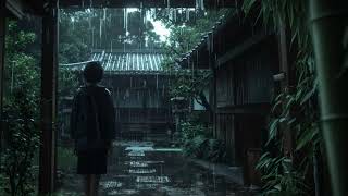 Rain Sounds for Relaxing or Deep Sleep | Rainy day at a shrine in a bamboo grove with Zenin Maki🌧️