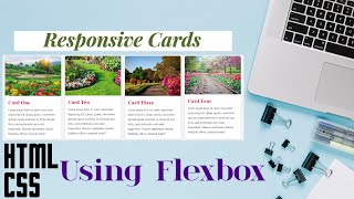 CSS Flexbox Responsive Cards | HTML CSS Card Design