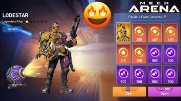 Trying To Unlock Legendary Barrage Pilot Lodestar In Event Crate Rush - Mech Arena