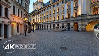 Relaxing lonely Walk Wrocław, Poland 4K City Sounds