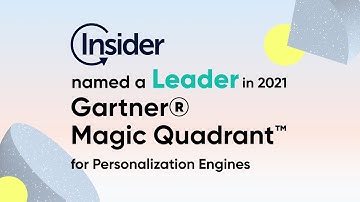Insider named Leader in 2021 Gartner Magic Quadrant For Personalization Engines