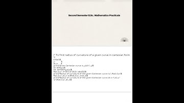Maxima code to find radius of curvature of a given curve in cartesian form || RCUB