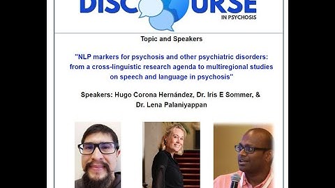 Discourse Seminar: December 8, 2023: NLP markers for psychosis and other psychiatric disorders"