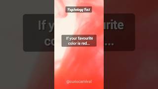 If Your favorite Color is RED... #shorts #psychologyfacts #subscribe