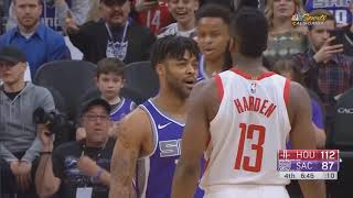 James Harden Wanna Fight Frank Mason For Slapping His Beard & Both Exchange Words! Rockets vs Kings
