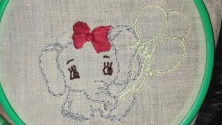 embroidery of baby elephant #handbroidery #embroidery