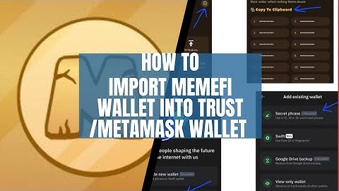 ANOTHER OPTIONS / How to import your MEME-FI  WALLET into  TRUST / METAMASK WALLET