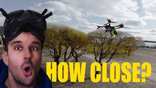 How Close Can You Split S a Tree | FPV Drone vlog