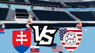 slovakia vs usa| Roblox floorball Quarter final first leg