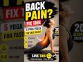 5 Best Yoga Poses for Back Pain Relief | Beginner to Advanced (20 Sec Routine)
