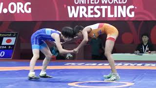 U15 Japan vs India girls wrestling 2022